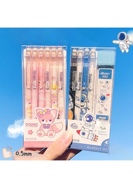 B 4/6 Adet 0.5mm Sevimli Karikatür Otomatik Kalemler Yaratıcı Basın Kalemler Öğrenci Mekanik Kurşun Kalemler Kawaii Kırtasiye Hediye Okul Ofis (Yurt Dışından) fiyatları
