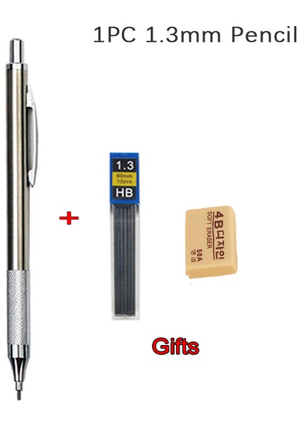 1 Adet 1.3mm Kalem Metal Mekanik Kurşun Kalem Seti 0.3 0.5 0.7 0.9 1.3 2.0mm Sanat Çizim Boyama Hb Otomatik Kalem Talepleri ile Ofis Okul Kaynağı (Yurt Dışından)