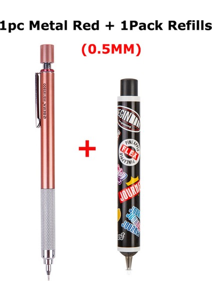 1kırmızı 1 Kurşun 0.5 mm Beifa Metal Mekanik Kurşun Kalem Japon 0.5/0.7 mm Hb Kalem Kurşun Lapices Çizim Için Düşük Yerçekimi Merkezi Okul Sanatı Için Yazma (Yurt Dışından)