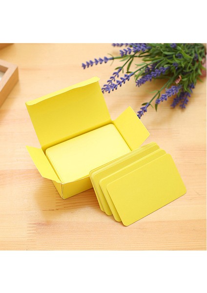 08 Sarı 100 Sayfa Boş Kraft Kağıt Kartvizit Kelimeler Mesaj Notları Kağıt Etiketleri Mini Zanaat Karton Festivali Hediyeler KIRTASIYE94X55MM (Yurt Dışından)