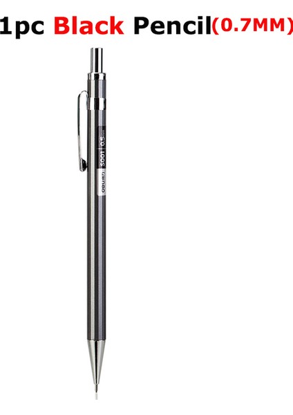 1 Siyah Kalem 0.7mm Deli Metal Mekanik Kurşun Kalem Çizim Için 0.5mm 0.7mm Portaminas Механический Карандаш Okul Öğrenci Sanat Kırtasiye Malzemeleri (Yurt Dışından)