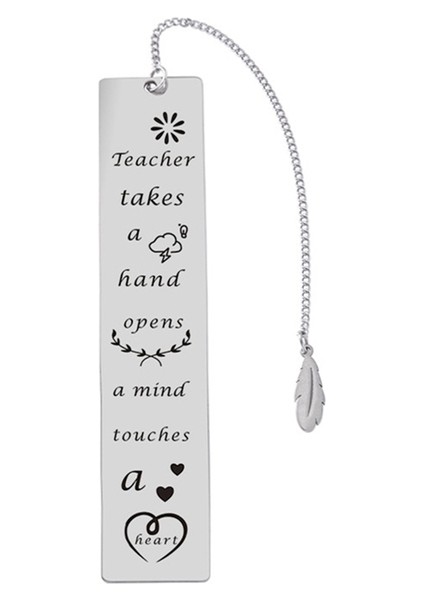 Stil 10 Öğretmenler Günü Hediyesi Metal Yaprak Kolye Imi Öğrenci Öğretmen Yazı Hediye Yaratıcı Okuma Imi Öğrenme Ofis Malzemeleri (Yurt Dışından)