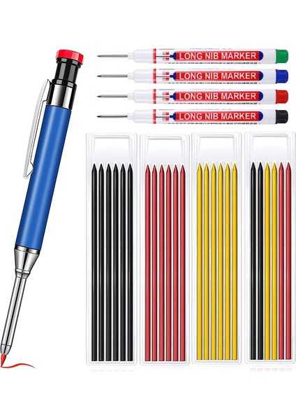 Set-C Katı Marangoz Kalemler Derin Delik Işaretleme Kalemi Dolum Talepleri Markalama Aracı Ağaç Işleme Derin Delik Metal Mekanik Kurşun Kalem (Yurt Dışından) indirimleri