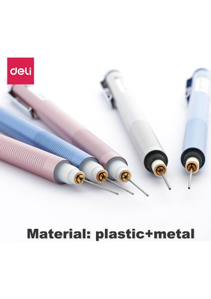 S452-05-HB Deli Mekanik Kurşun Kalem 0.7mm Hb Metal Otomatik Kalemler Öğrenci Sanat Kroki Yazma 2b Kalem Kurşun Yedekler Silgi ile (Yurt Dışından) modelleri