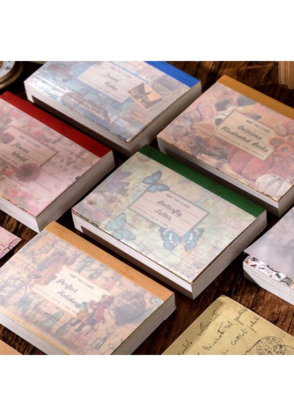 Stil 1 Vintage Bloknot Malzeme Kağıt Kitap Çiçekler Kelebek Mektup Dıy Scrapbooking Kartları Günlüğü Önemsiz Dergisi Retro Dekorasyon Kağıdı (Yurt Dışından)
