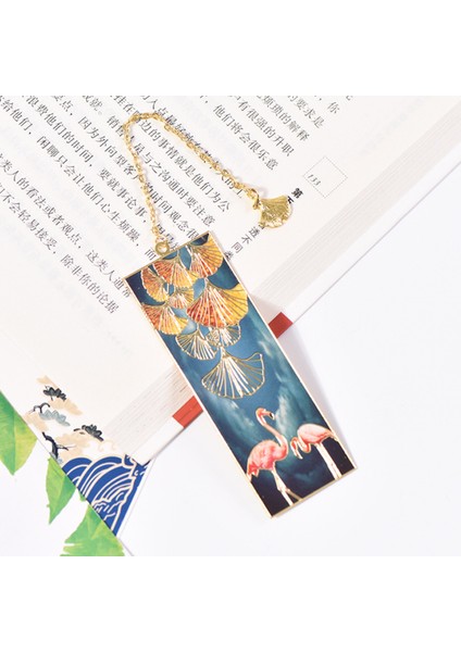 Rastgele Gönderilen 1 Adet Kawaii Ginkgo Yaprağı Flamingo Alaşım Imi Dıy Sevimli Boyama Kabartma Kitap Ayracı Sayfa Klasörü Ofis Okul Malzemeleri Kırtasiye (Yurt Dışından)