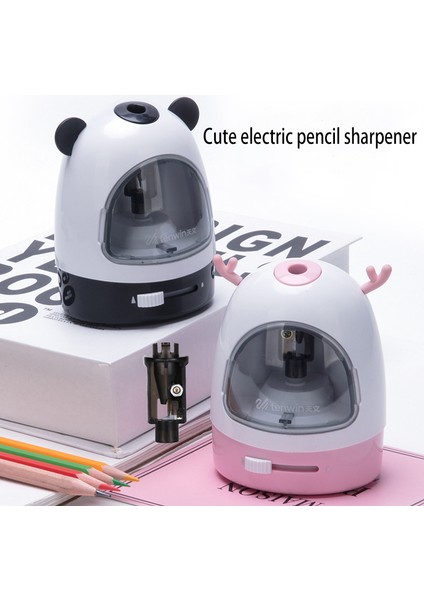 Panda Tenwın Karikatür Mekanik Kalemtıraş Elektrikli Bileme Otomatik Okul Malzemeleri Çocuk Sevimli Kırtasiye 5 Renk (Yurt Dışından) fiyatları