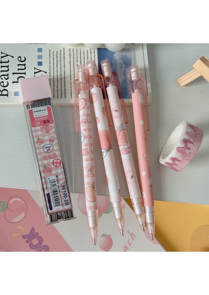 4pen 1 Kutu Dolum Mekanik Kurşun Kalem Sevimli Kawaii Mekanik Kurşun Kalem Okul Için Kalemler Sevimli Kalemler Kawaii Kalemler Kore Kırtasiye (Yurt Dışından) indirimleri