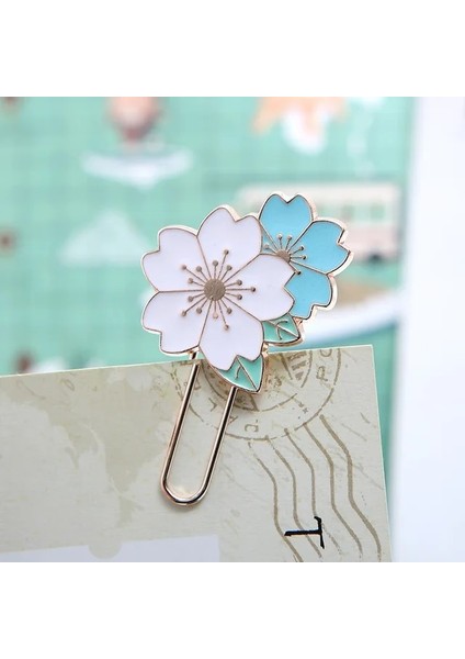 1 Adet B Kiraz Sakura Imleri Metal Klasör Klipsleri Sayfa Tutucu Kawaii Kırtasiye Fotoğrafları Biletleri Belgeleri Kelepçe Ofis Malzemeleri (Yurt Dışından)