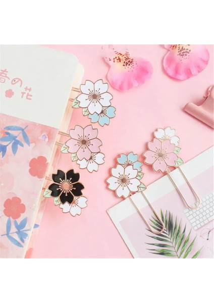 1 Adet B Kiraz Sakura Imleri Metal Klasör Klipsleri Sayfa Tutucu Kawaii Kırtasiye Fotoğrafları Biletleri Belgeleri Kelepçe Ofis Malzemeleri (Yurt Dışından) indirimleri