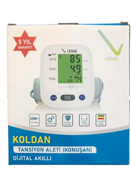 Lesus - Koldan Konuşan Tansiyon Aleti Akıllı Manşon Ref: ZK-B876