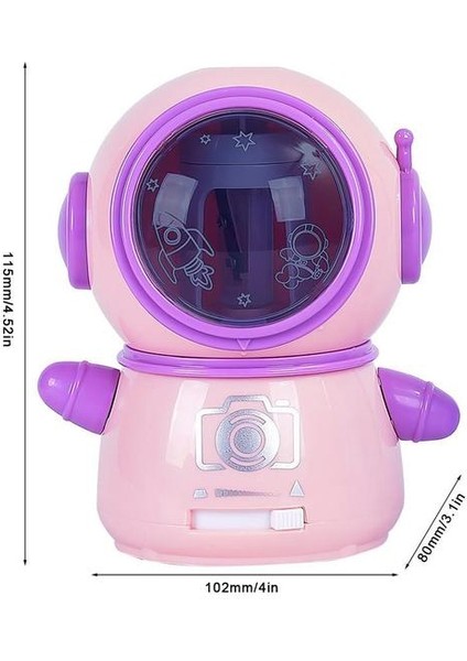 Pembe Kalemtıraşlar Spaceman Elektrikli Kalemtıraş Sınıf Için Otomatik Durdurma Hızlı Otomatik Kalemtıraş Ev Okul Için (Yurt Dışından)