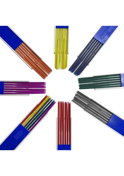 Kalem Seti B 2.0mm Metal Mekanik Kalem Seti Renkli Kurşun 2b Silinebilir Öğrenci Sanat Kroki Çizim Araçları Okul Ofis Malzemeleri Kırtasiye (Yurt Dışından) indirimleri