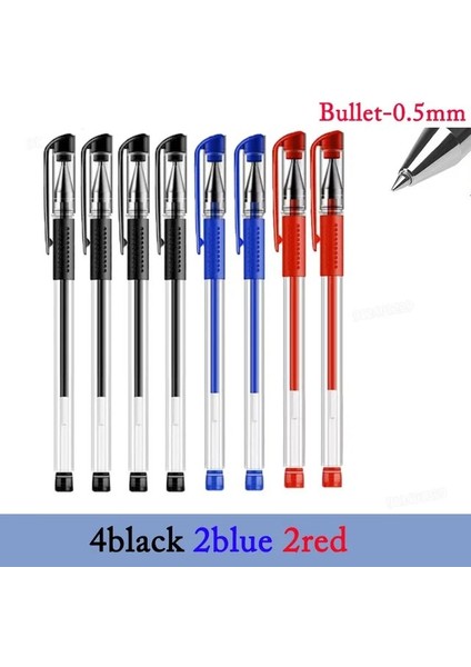 Set A-8 Karışık Kalem Jel Kalem Dolum Seti Okul Malzemeleri Siyah Mavi Kırmızı Mürekkep Rengi 0.5mm Geri Çekilebilir Tükenmez Kalemler Iş Öğrenci Okul Ofisi (Yurt Dışından)
