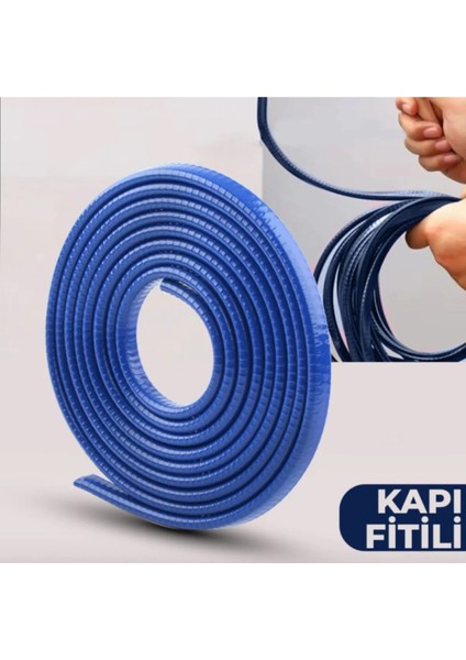 Tiger Marketing Oto Araç Kapı Koruma Fitili 5metre Mavi Renk Çarpma Çizilme Önleyici Fitil