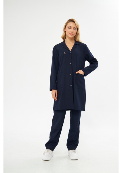 Alpaka Öğrenci Bayan Lacivert Önlük