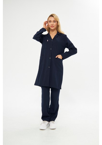 Alpaka Öğrenci Bayan Lacivert Önlük modelleri