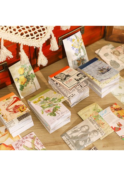 G Journamm 50-60 Sayfa Washi Kağıt Çıkartma Kitabı Yapışkanlı Zanaat Kartları Dekor Kırtasiye Dıy Scrapbooking Sanat Kolaj Albümü Çıkartmalar (Yurt Dışından) modelleri