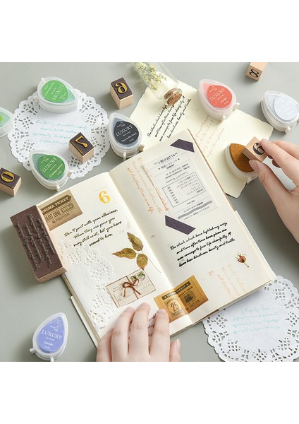 R 20 Gökkuşağı Renkleri Diy Craft Scrapbooking Mürekkep Pedi Pullar (Yurt Dışından)