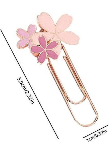 B Sakura Ataşlar Sakura Şekilli Kitap Ayracı Kiraz Çiçeği Ataşlar Sevimli Çiçek Imleri Metal Çiçek Şekilli Ataç (Yurt Dışından)
