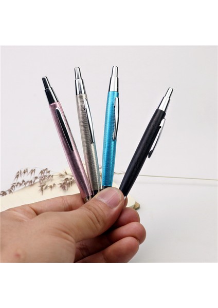 0.7mm Pembe Sevimli Mini Metal Kalem 0.7/0.5mm Siyah Sarı Pembe Mavi Kısa Öğrenci Yazma Mekanik Otomatik Kalem ile 30 Adet Yedekler (Yurt Dışından)