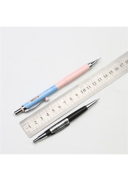 0.7mm Pembe Sevimli Mini Metal Kalem 0.7/0.5mm Siyah Sarı Pembe Mavi Kısa Öğrenci Yazma Mekanik Otomatik Kalem ile 30 Adet Yedekler (Yurt Dışından)