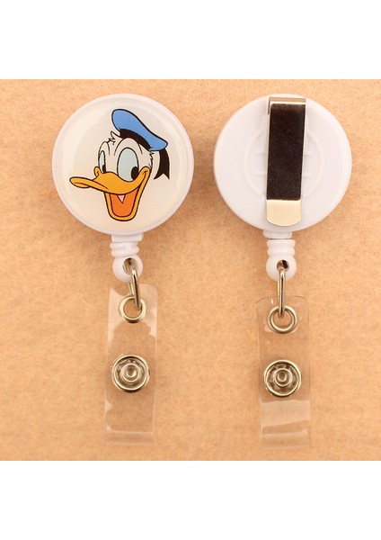 1 Adet Minnie Mouse Donald Papatya Ördek Disney Tarzı Ölçeklenebilir Rozet Makara Tutucu Hemşire Doktor Öğrenci Adı Etiketi ve Kimlik Tutucu Aksesuarları (Yurt Dışından)