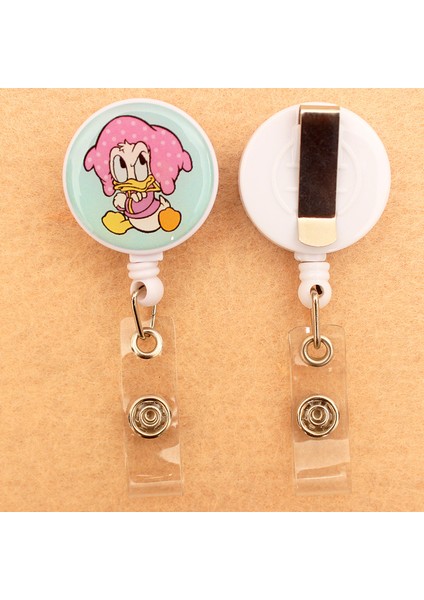 1 Adet Minnie Mouse Donald Papatya Ördek Disney Tarzı Ölçeklenebilir Rozet Makara Tutucu Hemşire Doktor Öğrenci Adı Etiketi ve Kimlik Tutucu Aksesuarları (Yurt Dışından)