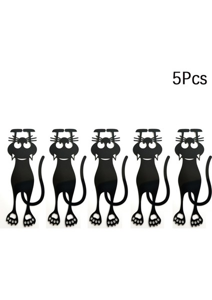 5 Adet 5 Adet Imi Kawaii Kedi Kitap Ayraçları 3D Stereo Hayvan Siyah Kitap Ayracı Öğrenci Için Öğretmen Hediyeleri Yaratıcı Kırtasiye (Yurt Dışından)
