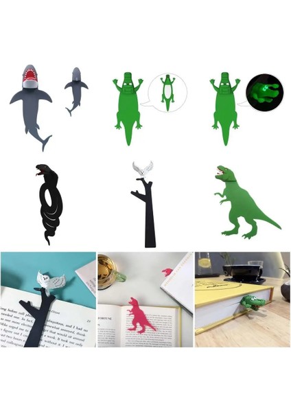 Stil 3 Kawaii Karikatür 3D Stereo Imi Pvc Işaretleyici Kitap Klibi Köpekbalığı Timsah Sayfa Ayracı Çocuklar Hediyeler Okul Kırtasiye Malzemeleri (Yurt Dışından) indirimleri