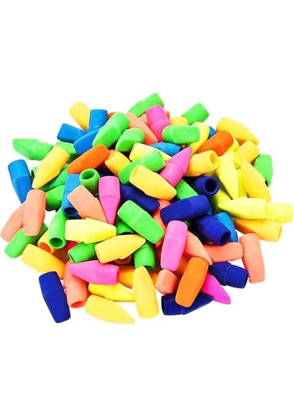 50 Adet Kalem Üst Silgi Kama Şeklinde Kurşun Kalem Silgisi Kapaklar 50 ADET/100 ADET/200 Adet Okul Silgi Çizim Eskiz Boyama Renk (Yurt Dışından)