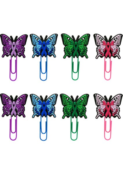 4148-12 8 Adet 8 Adet Renkli Kelebek Imleri Kitap Için Ataşlar Sayfa Tutucu Öğretmen Öğrenci Kırtasiye Okul Ofis Arzı (Yurt Dışından)