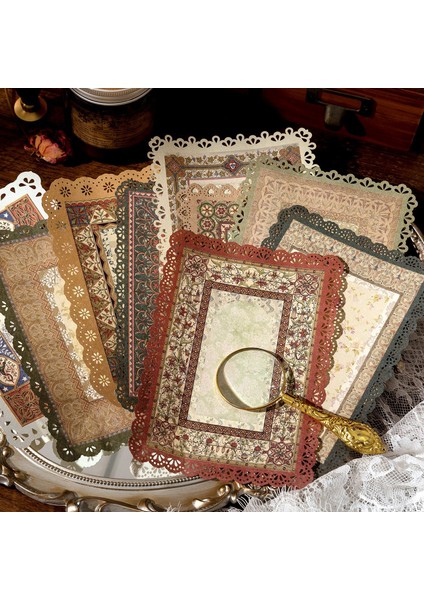 Stil 4 Vintage Içi Boş Dantel Çerçeve Kenar Kağıt Dekor Yazılabilir Kağıt Malzemesi Kağıt Estetik Dekorasyon Scrapbooking Önemsiz Günlük Kaydı (Yurt Dışından) modelleri