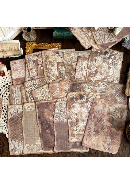 Stil 3 Vintage Çerçeve Dantel Dekoratif El Yazısı Mektup Kağıt Çiçek Diy Scrapbooking Malzeme Kağıt Arka Plan Kağıt Zanaat Dergisi (Yurt Dışından)