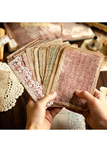 Stil 3 Vintage Çerçeve Dantel Dekoratif El Yazısı Mektup Kağıt Çiçek Diy Scrapbooking Malzeme Kağıt Arka Plan Kağıt Zanaat Dergisi (Yurt Dışından)