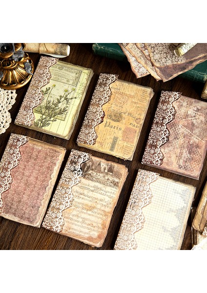 Stil 3 Vintage Çerçeve Dantel Dekoratif El Yazısı Mektup Kağıt Çiçek Diy Scrapbooking Malzeme Kağıt Arka Plan Kağıt Zanaat Dergisi (Yurt Dışından)
