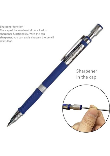 Siyah -1 Adet Kalem Haile Metal Mekanik Kurşun Kalem Seti Yedekler Kurşun ve Silgi, 2.0mm Çizim, Eskiz, Mimarlık Kalemleri, Okula Dönüş Kaynağı (Yurt Dışından)