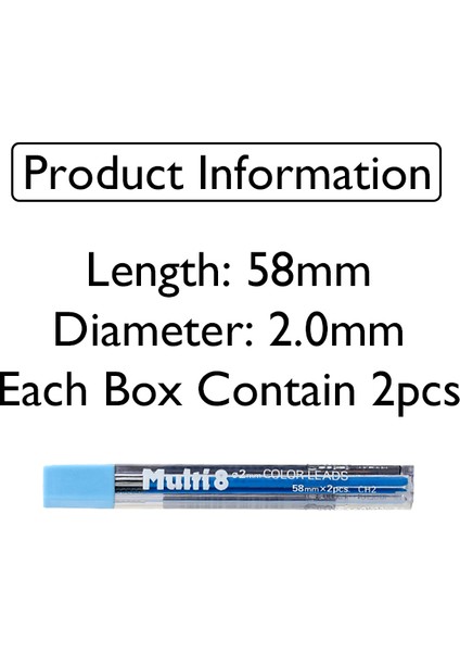Sarı Lifemaster Pentel Multi 8 Kurşun Yedek Mekanik Kurşun Kalem Yedekleri 2.0 mm Renkli Kurşun Kalem Kurşun Grafit Scrapbooking Tasarım Kırtasiye (Yurt Dışından) fırsatları