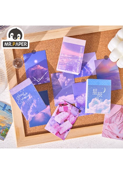 E Mr.paper 6 Tasarımlar Işık Bere Çıkartma Kitabı Yıldız Tren Serisi Çıkartma Mini Yaratıcı Manuel Dekoratif Çıkartma Kitabı (Yurt Dışından)