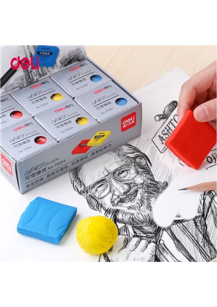 Mavi Deli Sanat Silgi Plastisite Kauçuk Yumuşak Yoğurma Silgi Sanatçı Çizim Tasarım Vurgulamak Kroki Hamuru Kırtasiye (Yurt Dışından) modelleri