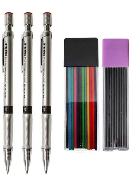 Set L 2.0mm Otomatik Kalem 2b Kurşun Kalem Profesyonel Çizim Yazma Mekanik Kalem Kurşun Kalem Ofis Okul Malzemeleri (Yurt Dışından)