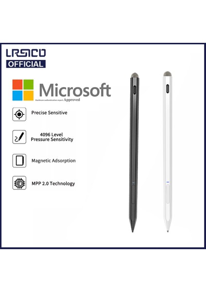 Yüzey Kalemi Siyah Yüzey Pro Kalem Microsoft Surface Kalem Microsoft Surface Pro Için Stylus Kalem 3 4 5 6 7 Palmiye Reddi 4096 Basınca Duyarlı (Yurt Dışından)