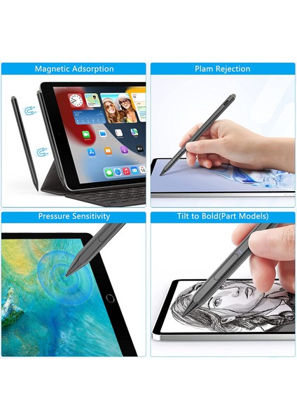 Yüzey Kalemi Siyah Yüzey Pro Kalem Microsoft Surface Kalem Microsoft Surface Pro Için Stylus Kalem 3 4 5 6 7 Palmiye Reddi 4096 Basınca Duyarlı (Yurt Dışından)
