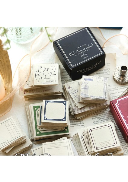 Stil 6 100 Adet Retro Kolaj Etiket Malzemesi Kağıt Not Önemsiz Dergisi Planlayıcısı Scrapbooking Vintage Damga Çerçeve Dekoratif Dıy Kraft El Işi Kağıdı (Yurt Dışından)