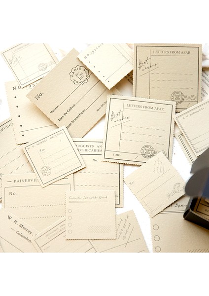 Stil 6 100 Adet Retro Kolaj Etiket Malzemesi Kağıt Not Önemsiz Dergisi Planlayıcısı Scrapbooking Vintage Damga Çerçeve Dekoratif Dıy Kraft El Işi Kağıdı (Yurt Dışından)