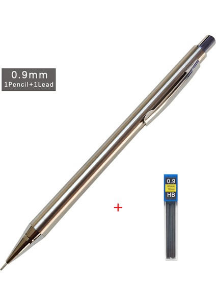 0.9 Kalem ve Kurşun Tam Metal Mekanik Kurşun Kalem 0.3mm/0.5mm/0.7mm/0.9mm Yüksek Kaliteli Hb Otomatik Kalemler Yazma Okul Kalemleri Ofis Malzemeleri (Yurt Dışından)