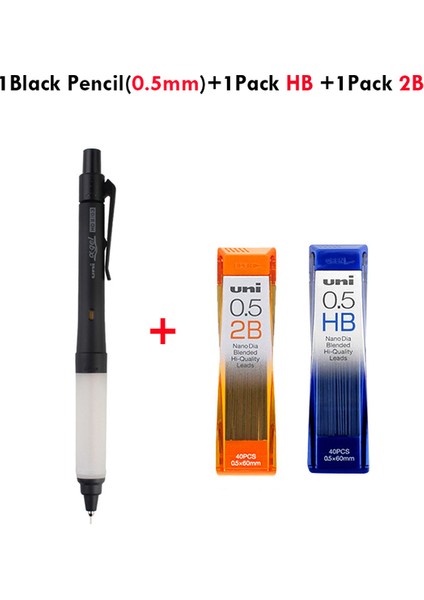 0.5BLACK1PACK Hb 2b Yeni Uni Alfa-Gel Anahtarı Mekanik Kalem Tutma Kuru Toga Otomatik 0.3 0.5 mm Yumuşak Rahat Kavrama M5-1009GG Sınırlı Üretim (Yurt Dışından)