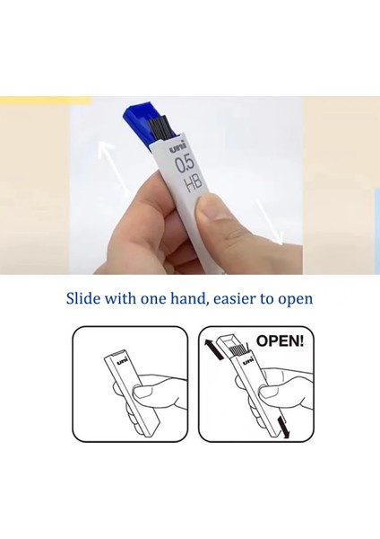 0.5mm 3b Japonya Unı Ul-S Otomatik Kalem Kurşun Çekirdek Leke Tutmaz Kalın Siyah Çiçeklenmez Kirlenme Önleyici Dolum Otomatik Kurşun Çekirdek 0.5/0.3. (Yurt Dışından)
