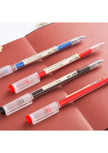 BLUE-2PEN-10REFILLS 12 Adet/grup 0.35MM Ultra Ince Finans Jel Kalem Kırmızı/siyah/mavi Mürekkep Yedekler Çubuk Tükenmez Kalemler Okul Ofis Sınav Malzemeleri Kırtasiye (Yurt Dışından) modelleri