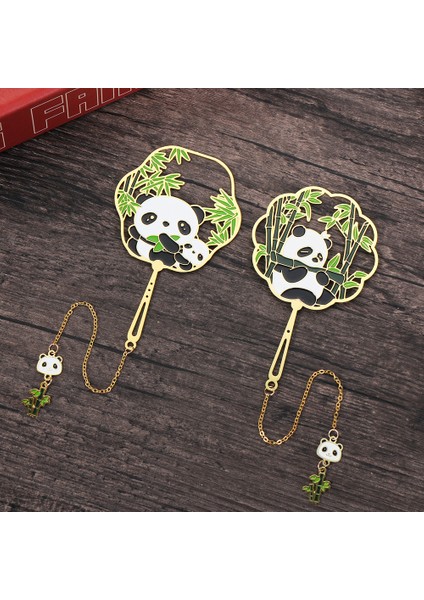 16 Çin Tarzı Metal Retro Panda Imi Metal Kolye Içi Boş Kitap Klipsi Püskül Sayfalandırma Işareti Kırtasiye Hediye Okul Malzemeleri (Yurt Dışından)